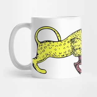 Wild cat attacks wild boar - timeless abstraction Mug